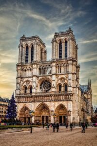Notre Dame at Christma paris image